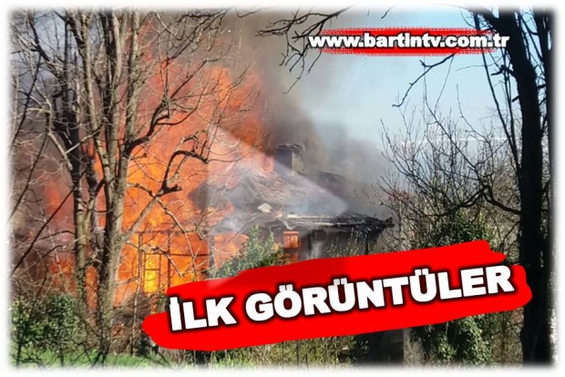 yangın, ahşap ev, bartın, itfaiye, orduyeri,