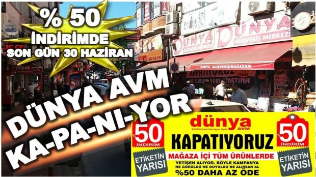 dünya avm, avm indirim, yüzde 50 indirim, bartın