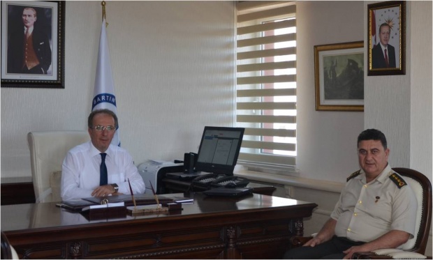 il jandarma, albay yavuz selim kapancı, bartın, jandarma, albay kapancı, rektör, orhan uzun, ziyaret, üniversite