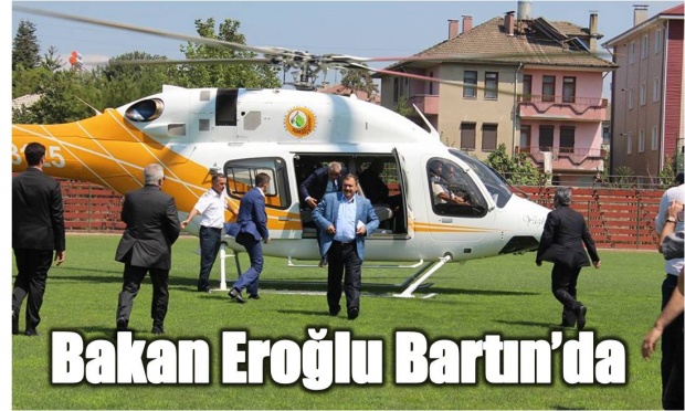 bakan eroğlu, veysel eroğlu, bartın, atatürk stadyumu, helikopter, yılmaz tunç, nusret dirim, hüseyin manav