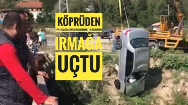 potbaşı, bartın, kaza, ırmak, otomobil ırmağa uçtu, bartın potbaşı kaza