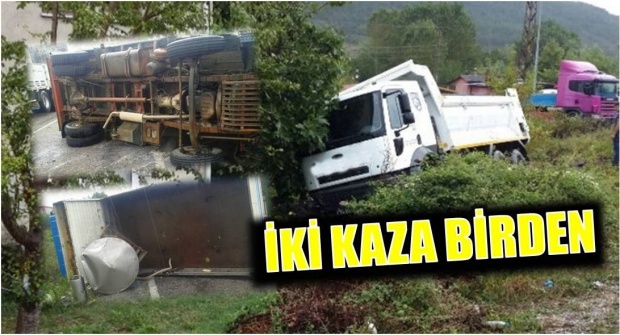 bartın, kaza, kozcağız, amasra, karaçay, kamyon, kamyonet, yağış, yol