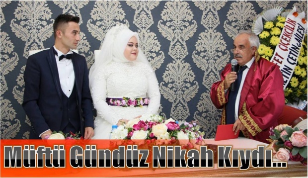 müftü, nikah, müftü nikah kıydı, bartın haberleri, bartın müftüsü, mahmut gündüz, nikah töreni, müftü nikah haberi
