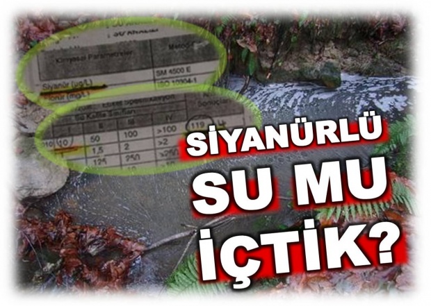 kavşak suyu, analiz, faruk papila, siyanür,