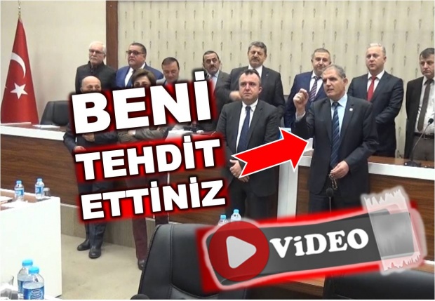 belediye meclis toplantısı, tartışma, beni tehdit ettiniz, mehmet sandıklı,